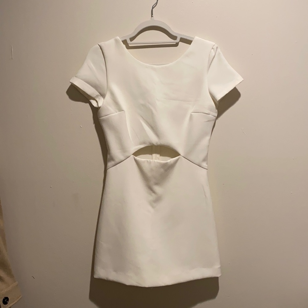 Zara Trafaluc collection size small white romper shirt sleeve - Picture 2 of 4